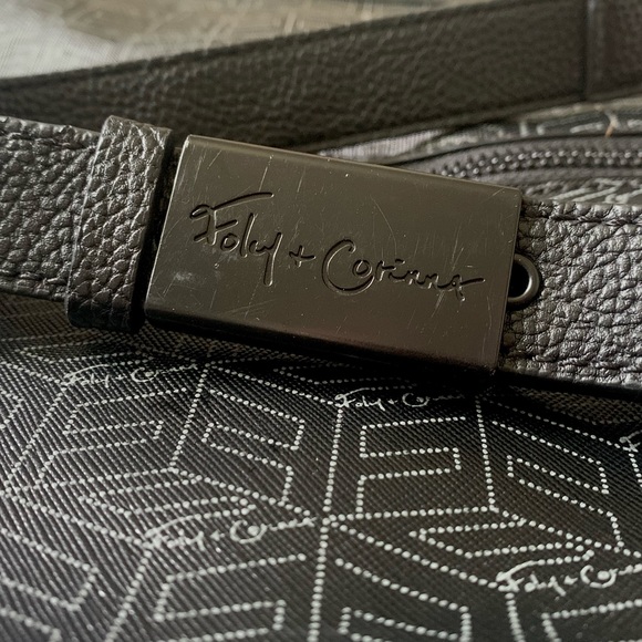 Foley Corinna bag FC Lady tote black like new logo vegan pvc leather - Picture 6 of 6